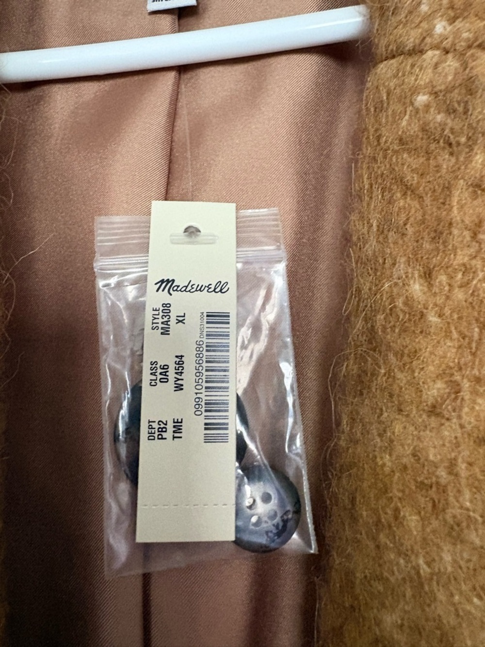 Women’s Madewell Boucle blazer/coat size XL - Picture 5 of 7